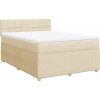 Box spring postel s matrací 140x200 cm textil [3289779] (Barva Světle šedá)