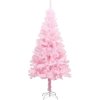 Umělý vánoční stromek s LED a sadou koulí 120 cm PET [3077497] (Barva Růžová)