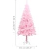 Umělý vánoční stromek s LED a sadou koulí 120 cm PET [3077497] (Barva Růžová)