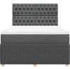 Box spring postel s matrací 140x200 cm textil [3294388] (Barva Černá)