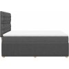 Box spring postel s matrací 140x200 cm textil [3294388] (Barva Černá)