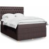 Box spring postel s matrací 140x200 cm textil [3294388] (Barva Černá)