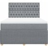 Box spring postel s matrací 140x200 cm textil [3294388] (Barva Černá)