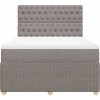 Box spring postel s matrací 140x200 cm textil [3294388] (Barva Černá)