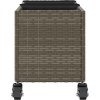 Zahradní truhlíky s kolečky 2 ks 107x32x38 cm polyratan [3210526] (Barva Hnědá)