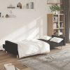 2místná rozkládací pohovka textil [375729] (Barva Černá)