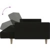 2místná rozkládací pohovka textil [375729] (Barva Černá)