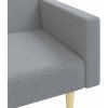 2místná rozkládací pohovka s podnožkou textil [3216228] (Barva Tmavě šedá)