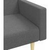 2místná rozkládací pohovka s podnožkou textil [3216228] (Barva Tmavě šedá)