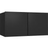 8dílný set TV skříněk dřevotříska [3078821] (Barva Černá)