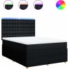 Box spring postel s matrací 140x200 cm textil [3294395] (Barva Černá)