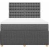 Box spring postel s matrací 140x200 cm textil [3294395] (Barva Černá)