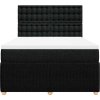 Box spring postel s matrací 140x200 cm textil [3294395] (Barva Černá)