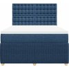 Box spring postel s matrací 140x200 cm textil [3294395] (Barva Černá)