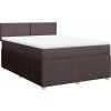 Box spring postel s matrací 140x200 cm textil [3287473] (Barva Tmavě šedá)
