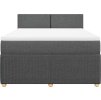 Box spring postel s matrací 140x200 cm textil [3287473] (Barva Tmavě šedá)