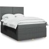 Box spring postel s matrací 140x200 cm textil [3292072] (Barva Světle šedá)