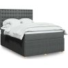 Box spring postel s matrací 140x200 cm textil [3292093] (Barva Světle šedá)