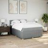 Box spring postel s matrací 140x200 cm textil [3289772] (Barva Světle šedá)