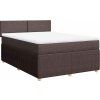 Box spring postel s matrací 140x200 cm textil [3289772] (Barva Světle šedá)