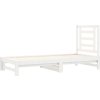 Výsuvná postel 2x (90 x 190) cm masivní borovice [3108613] (Barva Bílá)
