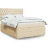 Box spring postel s matrací 140x200 cm textil [3292087] (Barva Tmavě šedá)