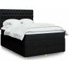 Box spring postel s matrací 140x200 cm textil [3292087] (Barva Tmavě šedá)