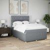 Box spring postel s matrací 140x200 cm textil [3292087] (Barva Tmavě šedá)