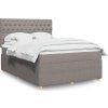 Box spring postel s matrací 140x200 cm textil [3292087] (Barva Tmavě šedá)