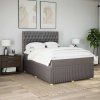 Box spring postel s matrací 140x200 cm textil [3292087] (Barva Tmavě šedá)