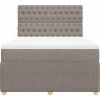 Box spring postel s matrací 140x200 cm textil [3292087] (Barva Tmavě šedá)