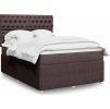 Box spring postel s matrací 140x200 cm textil [3292087] (Barva Tmavě šedá)