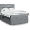 Box spring postel s matrací 140x200 cm textil [3292087] (Barva Tmavě šedá)