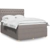 Box spring postel s matrací 140x200 cm textil [3292087] (Barva Tmavě šedá)