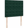 Box spring postel s matrací 120 x 200 cm samet [3292325] (Barva Tmavě zelená)