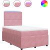 Box spring postel s matrací 120 x 200 cm samet [3294609] (Barva Růžová)
