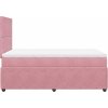 Box spring postel s matrací 120 x 200 cm samet [3294609] (Barva Růžová)