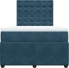 Box spring postel s matrací 120 x 200 cm samet [3294623] (Barva Tmavě šedá)