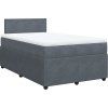 Box spring postel s matrací 120 x 200 cm samet [3290004] (Barva Světle šedá)