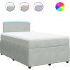 Box spring postel s matrací 120 x 200 cm samet [3290004] (Barva Světle šedá)