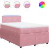 Box spring postel s matrací 120 x 200 cm samet [3290004] (Barva Světle šedá)