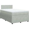 Box spring postel s matrací 120 x 200 cm samet [3290004] (Barva Světle šedá)