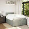 Box spring postel s matrací 120 x 200 cm samet [3290004] (Barva Světle šedá)