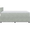 Box spring postel s matrací 120 x 200 cm samet [3290004] (Barva Světle šedá)