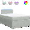 Box spring postel s matrací 120 x 200 cm samet [3290004] (Barva Světle šedá)