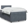 Box spring postel s matrací 120 x 200 cm samet [3290004] (Barva Světle šedá)