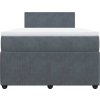 Box spring postel s matrací 120 x 200 cm samet [3290004] (Barva Světle šedá)
