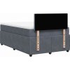 Box spring postel s matrací 120 x 200 cm samet [3290004] (Barva Světle šedá)