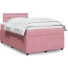Box spring postel s matrací 120 x 200 cm samet [3290027] (Barva Růžová)