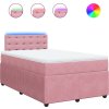 Box spring postel s matrací 120 x 200 cm samet [3290027] (Barva Růžová)